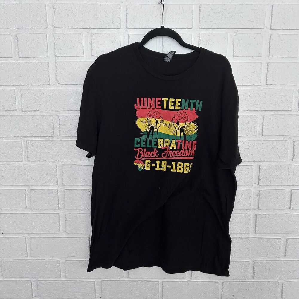 Juneteenth Shirt Mens XL Celebrating Black Freedom 6/19/1865 Fist Breaking Chain